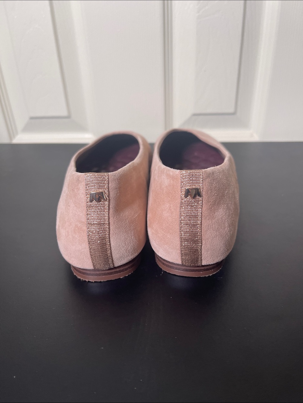 Birdies Nude Suede Square-Toe Flats - Picture 3 of 7